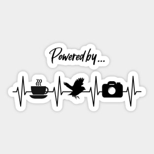 Powered by.... coffee,nature and photography Sticker